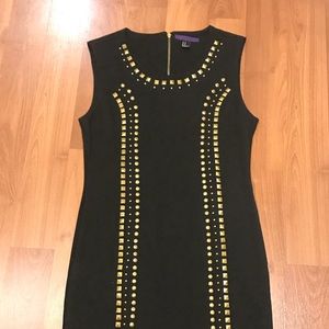 Studded Black Bodycon Dress